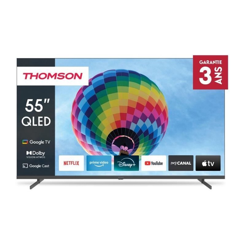 THOMSON 55QG4S14 - TV QLED 55 (139 cm) - UHD 4K 3840x2160 - HDR 10 - G THOMSON 55QG4S14 - TV QLED 55 (139 cm) - UHD 4K 3840x2160 - HDR 10 - G