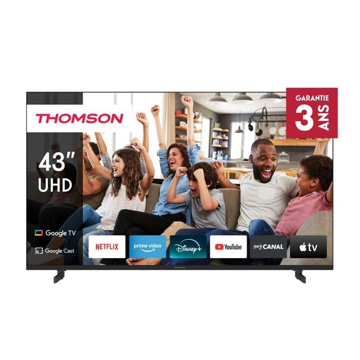 Thomson 43UG4S14 - TV LED 43” (109 cm) - 4K UHD - Google TV - 2xHDMI 2.0 + 2x HDMI 2.1 Thomson 43UG4S14 - TV LED 43” (109 cm) - 4K UHD - Google TV - 2xHDMI 2.0 + 2x HDMI 2.1