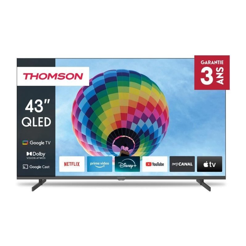 THOMSON 43QG4S14 - TV QLED 43 (109 cm) - 4K 3840x2160 - HDR 10 - Googl THOMSON 43QG4S14 - TV QLED 43 (109 cm) - 4K 3840x2160 - HDR 10 - Googl