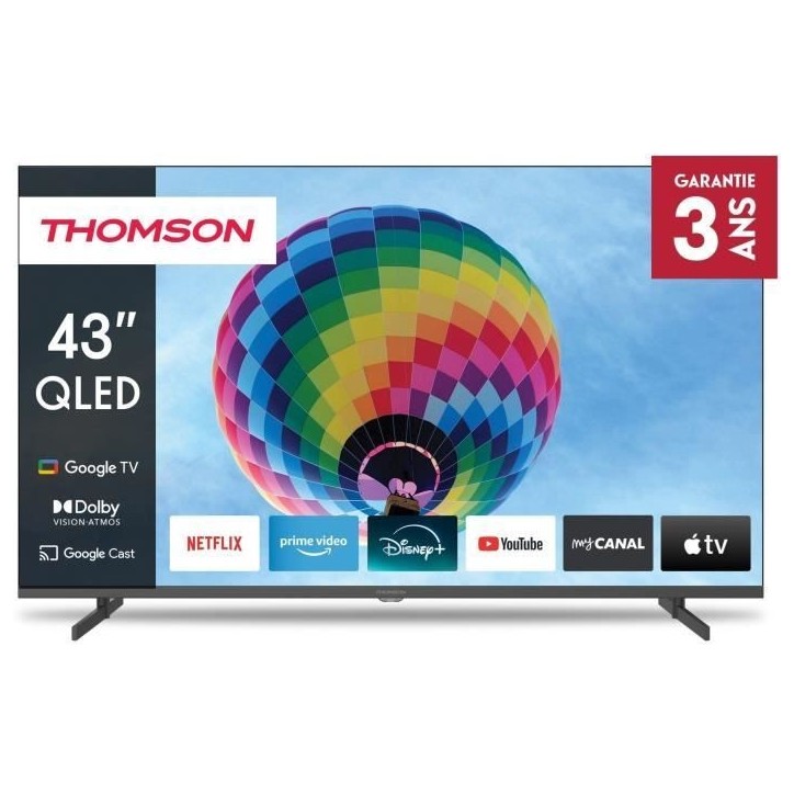 THOMSON 43QG4S14 - TV QLED 43 (109 cm) - 4K 3840x2160 - HDR 10 - Google TV - 2xHDMI 2.1 + 2xHDMI 2.0