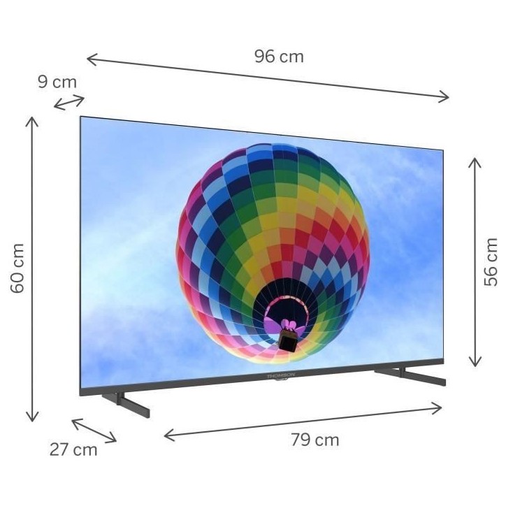 THOMSON 43QG4S14 - TV QLED 43 (109 cm) - 4K 3840x2160 - HDR 10 - Google TV - 2xHDMI 2.1 + 2xHDMI 2.0