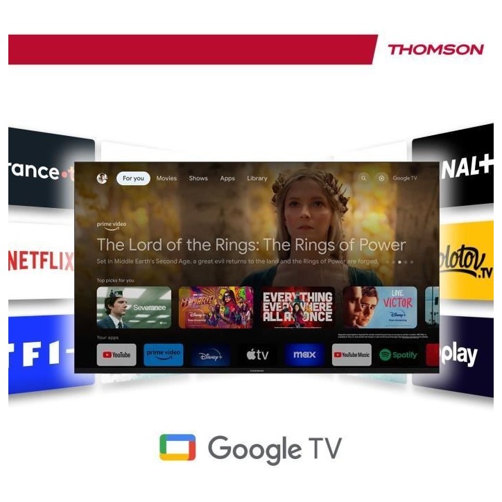 THOMSON 43QG4S14 - TV QLED 43 (109 cm) - 4K 3840x2160 - HDR 10 - Google TV - 2xHDMI 2.1 + 2xHDMI 2.0