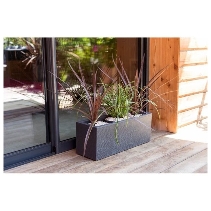 EDA Balconniere GRAPHIT UP - 25 L - 59 x 19,5 x 22,8 cm - Gris anthracite EDA Balconniere GRAPHIT UP - 25 L - 59 x 19,5 x 22,8 cm - Gris anthracite