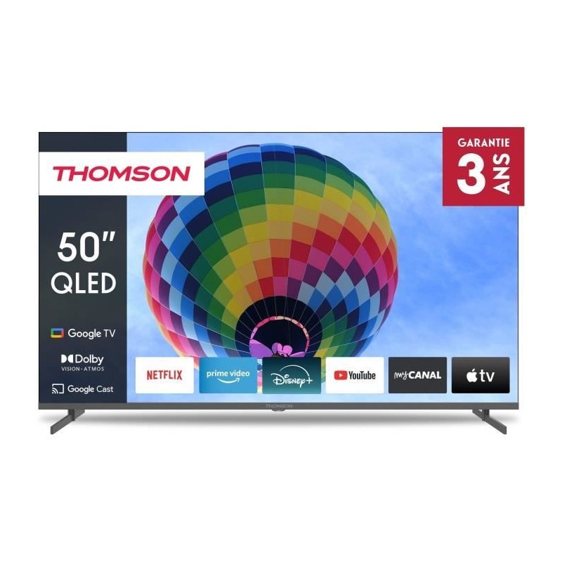 THOMSON 50QG4S14 - TV QLED 50 (126 cm) - 4K 3840x2160 - HDR 10 - Googl THOMSON 50QG4S14 - TV QLED 50 (126 cm) - 4K 3840x2160 - HDR 10 - Googl