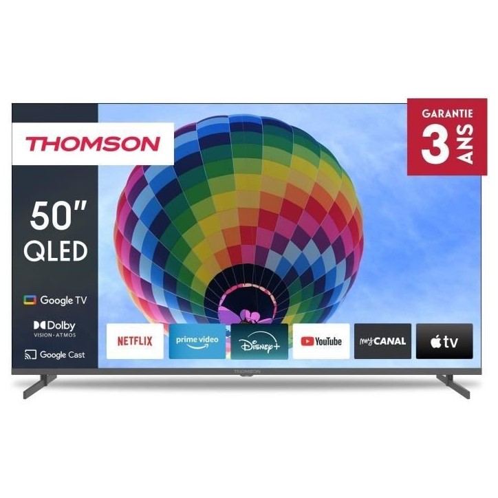 THOMSON 50QG4S14 - TV QLED 50 (126 cm) - 4K 3840x2160 - HDR 10 - Google TV - 2xHDMI 2.1 + 2xHDMI 2.0