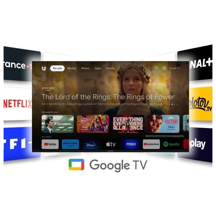 THOMSON 50QG4S14 - TV QLED 50 (126 cm) - 4K 3840x2160 - HDR 10 - Google TV - 2xHDMI 2.1 + 2xHDMI 2.0