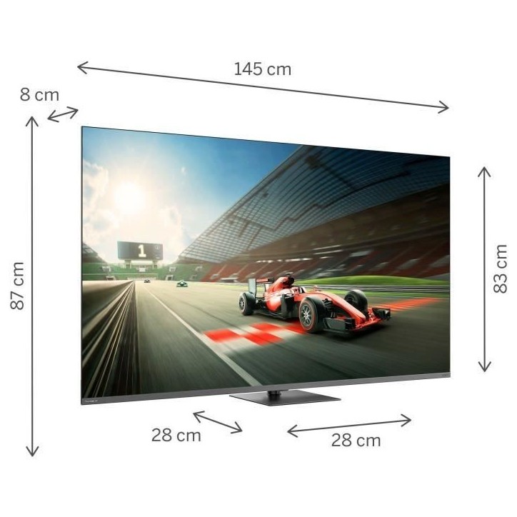 Thomson 65QG7C04 - TV QLED 65 (164 cm) - 4K UHD 3840x2160 - 144 Hz - Dolby Vision/Atmos - Google TV - 2xHDMI 2.1 + 2xHDMI 2.0