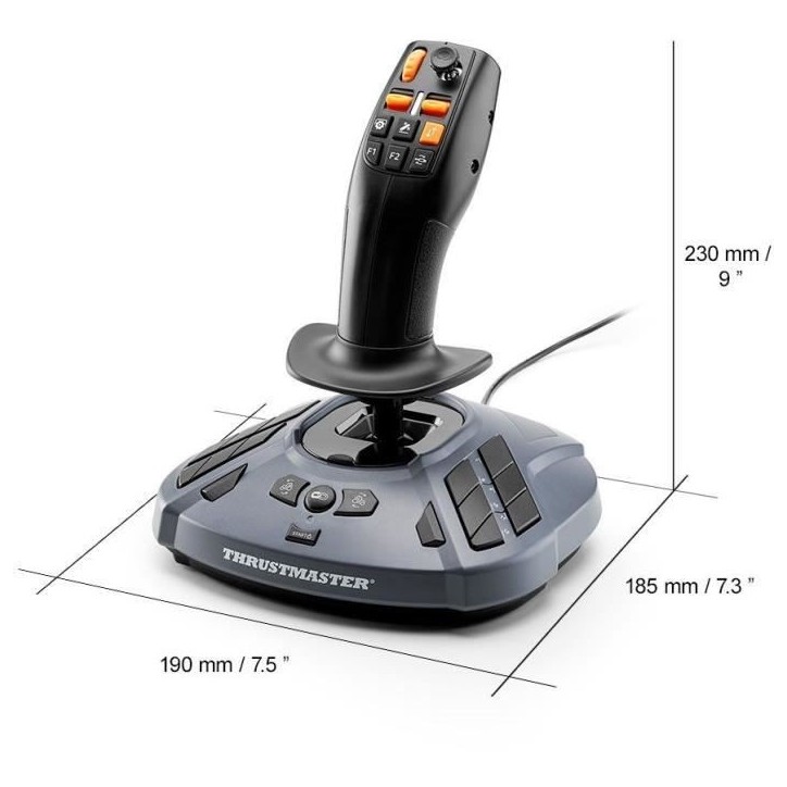 Joystick pour simulateur - THRUSMASTER - Joystick SimTask FarmStick - Noir - Farming et équipements lourds