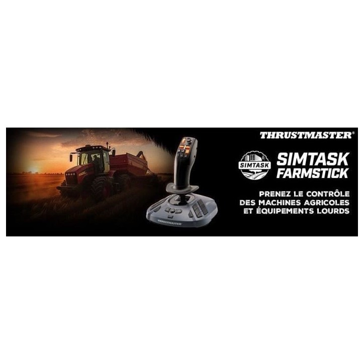 Joystick pour simulateur - THRUSMASTER - Joystick SimTask FarmStick - Noir - Farming et équipements lourds