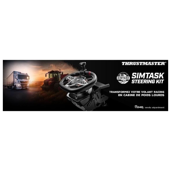 Support de volant - THRUSMASTER - SimTask Steering Kit + boule de manoeuvre - Noir - Compatible T128 & T248 4060302 Support de volant - THRUSMASTER - SimTask Steering Kit + boule de manoeuvre - Noir - Compatible T128 & T248 4060302