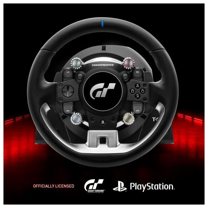 Thrustmaster T-GT II, volant sous licence officielle PlayStation 5 et Gran Turismo, avec un pédalier 3 pédales (compatible PS4