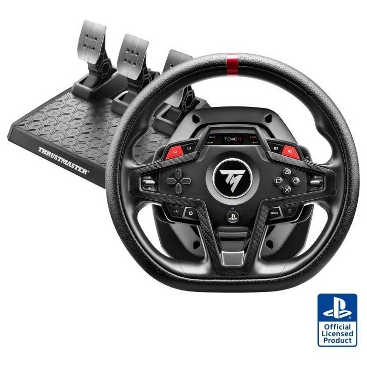 Volant PC - THRUSTMASTER - T248R - Ergonomique et polyvalent - 280 mm - Noir