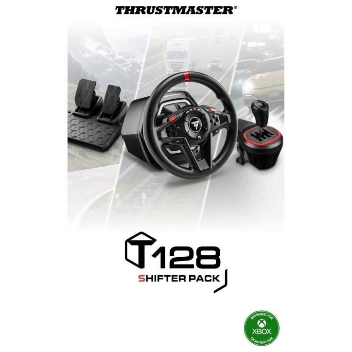 Volant gaming - THRUSTMASTER - T128 X SHIFTER PACK - Pour Xbox Series XS Xbox One et PC - Noir et Rouge Volant gaming - THRUSTMASTER - T128 X SHIFTER PACK - Pour Xbox Series XS Xbox One et PC - Noir et Rouge