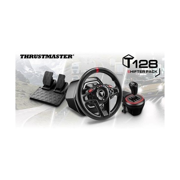 Volant gaming - THRUSTMASTER - T128 X SHIFTER PACK - Pour Xbox Series XS Xbox One et PC - Noir et Rouge Volant gaming - THRUSTMASTER - T128 X SHIFTER PACK - Pour Xbox Series XS Xbox One et PC - Noir et Rouge