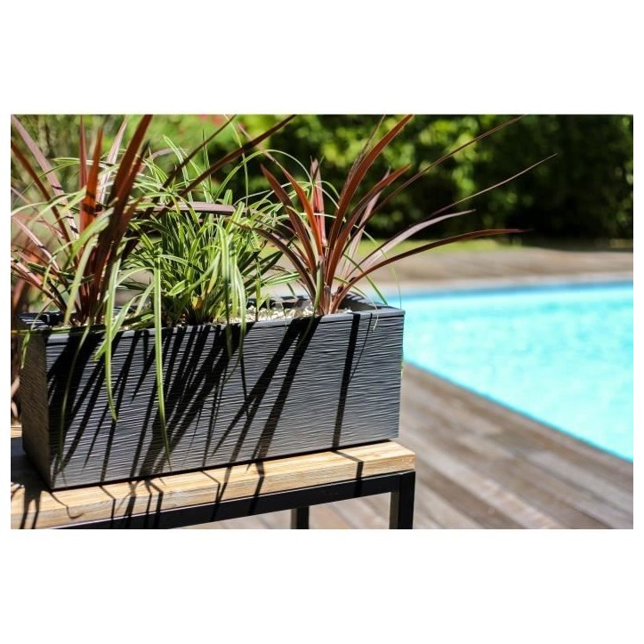 EDA Balconniere GRAPHIT UP - 25 L - 59 x 19,5 x 22,8 cm - Gris anthracite EDA Balconniere GRAPHIT UP - 25 L - 59 x 19,5 x 22,8 cm - Gris anthracite