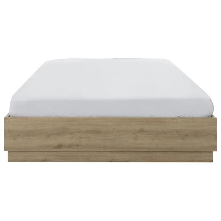 Lit coffre - TIDY - 160 x 200 cm - Chene / Ecru - Sommier inclus - GAMI Lit coffre - TIDY - 160 x 200 cm - Chene / Ecru - Sommier inclus - GAMI