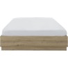 Lit coffre - TIDY - 160 x 200 cm - Chene / Ecru - Sommier inclus - GAM