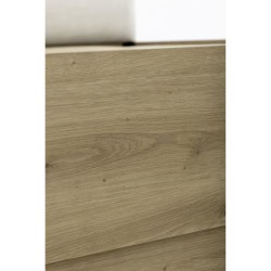 Lit coffre - TIDY - 160 x 200 cm - Chene / Ecru - Sommier inclus - GAM