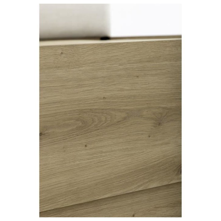 Lit coffre - TIDY - 160 x 200 cm - Chene / Ecru - Sommier inclus - GAMI Lit coffre - TIDY - 160 x 200 cm - Chene / Ecru - Sommier inclus - GAMI