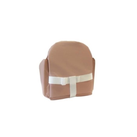 Coussin de chaise - TINEO- Sangles - 27 x 26 x 33 cm - Cassonade