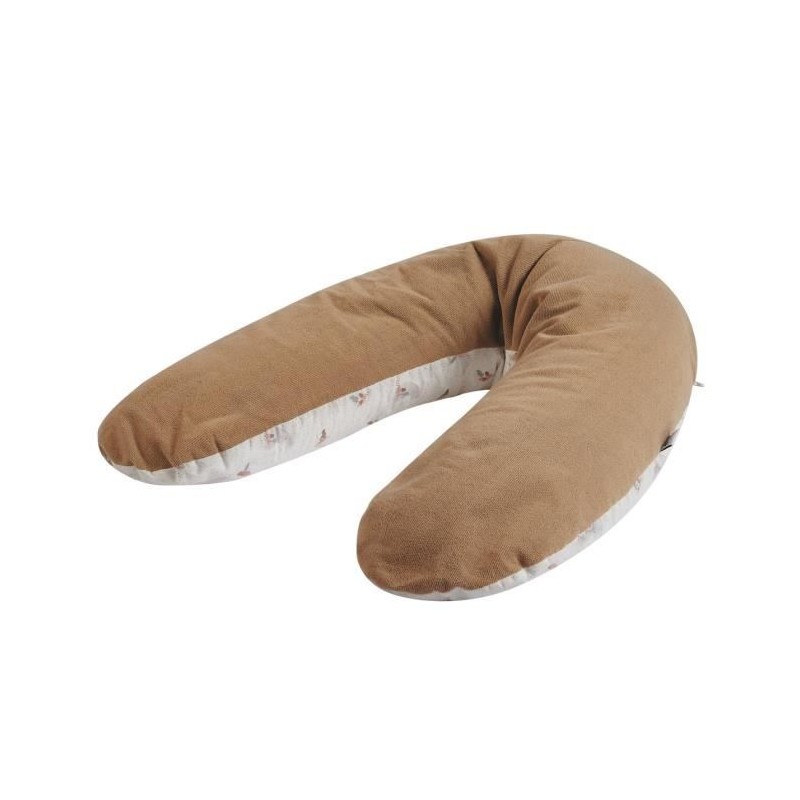 Coussin de maternité TINEO éponge microfibre Noisette