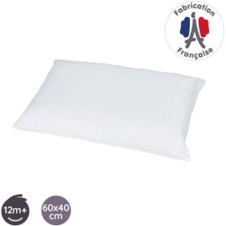 TINEO - Oreiller bébé 40x60cm - Lavable En Machine - Fabriqué En Fr
