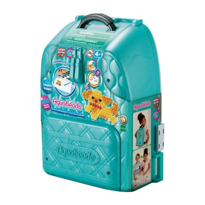 Aquabeads Le sac-a-dos créatif DX, 1000 perles de différentes formes Aquabeads Le sac-a-dos créatif DX, 1000 perles de différentes formes