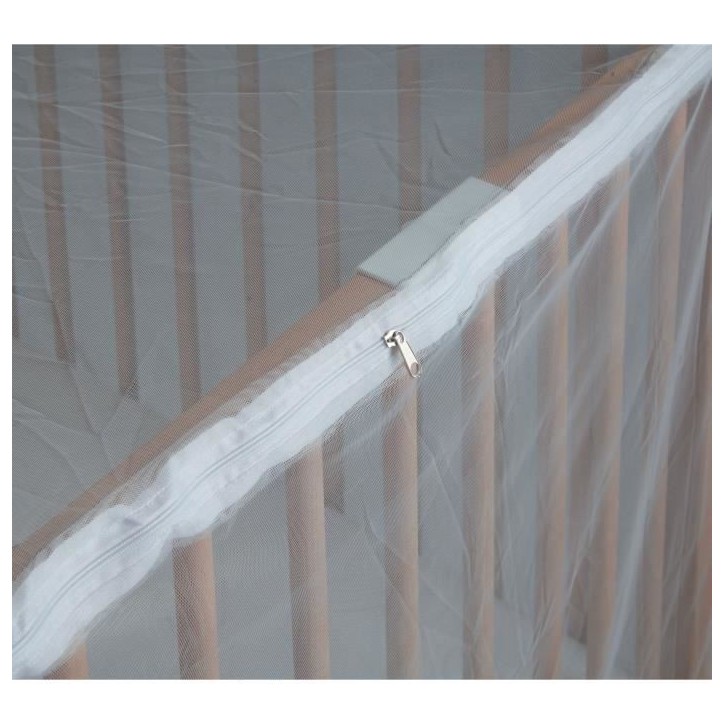 Moustiquaire pour lit TINEO - Ouverture facile avec zip - Compatible lit 60x120 ou 70x140 cm Moustiquaire pour lit TINEO - Ouverture facile avec zip - Compatible lit 60x120 ou 70x140 cm