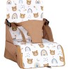 Rehausseur nomade - TINEO - 30 x 28 x 13 cm - Ultra Compact - Camel /