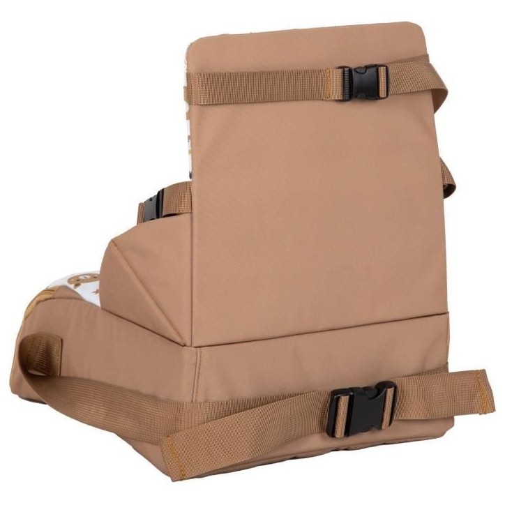 Rehausseur nomade - TINEO - 30 x 28 x 13 cm - Ultra Compact - Camel / Oursons