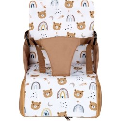 Rehausseur nomade - TINEO - 30 x 28 x 13 cm - Ultra Compact - Camel /