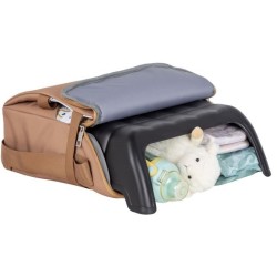Rehausseur nomade - TINEO - 30 x 28 x 13 cm - Ultra Compact - Camel /