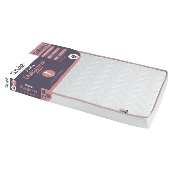 Matelas TINEO CROISSANCE - Evolutif - 2 faces de soutien : Ferme et Souple - 60x120x12 cm