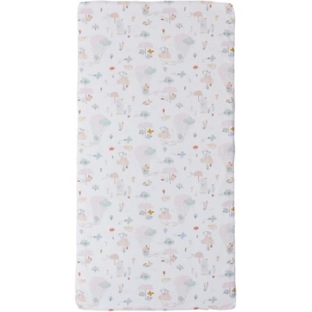 Matelas nomade Balloons - 120 x 60 x 4 cm - Blanc - TINEO