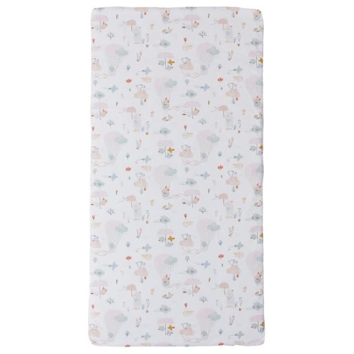 Matelas nomade Balloons - 120 x 60 x 4 cm - Blanc - TINEO Matelas nomade Balloons - 120 x 60 x 4 cm - Blanc - TINEO