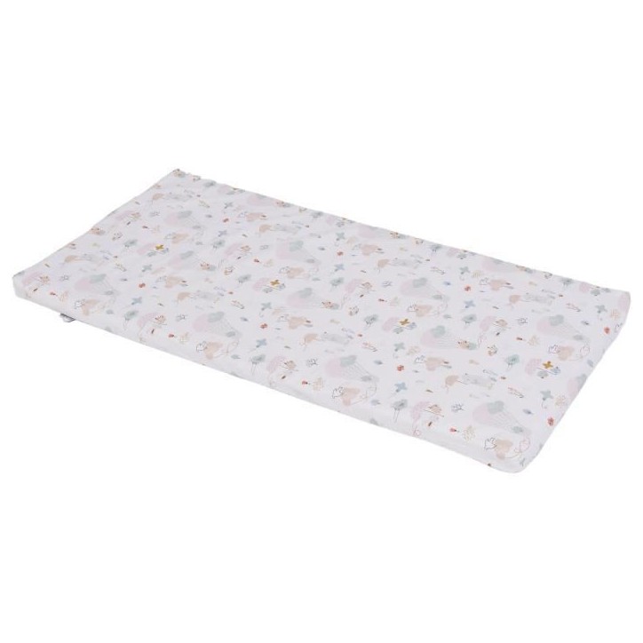 Matelas nomade Balloons - 120 x 60 x 4 cm - Blanc - TINEO Matelas nomade Balloons - 120 x 60 x 4 cm - Blanc - TINEO
