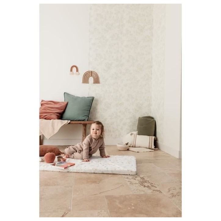 Matelas nomade Balloons - 120 x 60 x 4 cm - Blanc - TINEO Matelas nomade Balloons - 120 x 60 x 4 cm - Blanc - TINEO