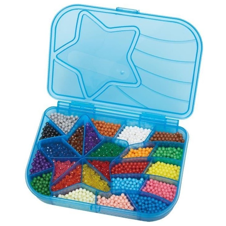 Aquabeads Méga recharge 2400 perles, perles qui collent avec de l'eau, 31502, 24 couleurs, des 4 ans