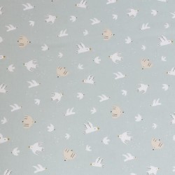 Matelas nomade Over the sea - 120 x 60 x 4 cm - Bleu - TINEO