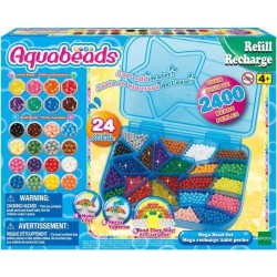 Aquabeads Méga recharge 2400 perles, perles qui collent avec de l'eau