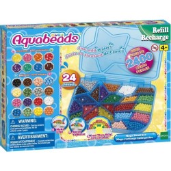 Aquabeads Méga recharge 2400 perles, perles qui collent avec de l'eau