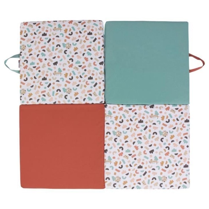 Tapis d'éveil Malin - TINEO - Tapis évolutif multifonction 3-en-1 - 120 x 120 cm - Géométrique / Animaux rigolos Tapis d'éveil Malin - TINEO - Tapis évolutif multifonction 3-en-1 - 120 x 120 cm - Géométrique / Animaux rigolos
