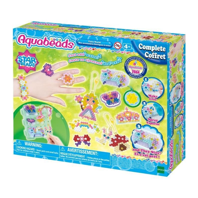 Coffret AQUABEADS - Mes accessoires féériques a créer - 820 perles