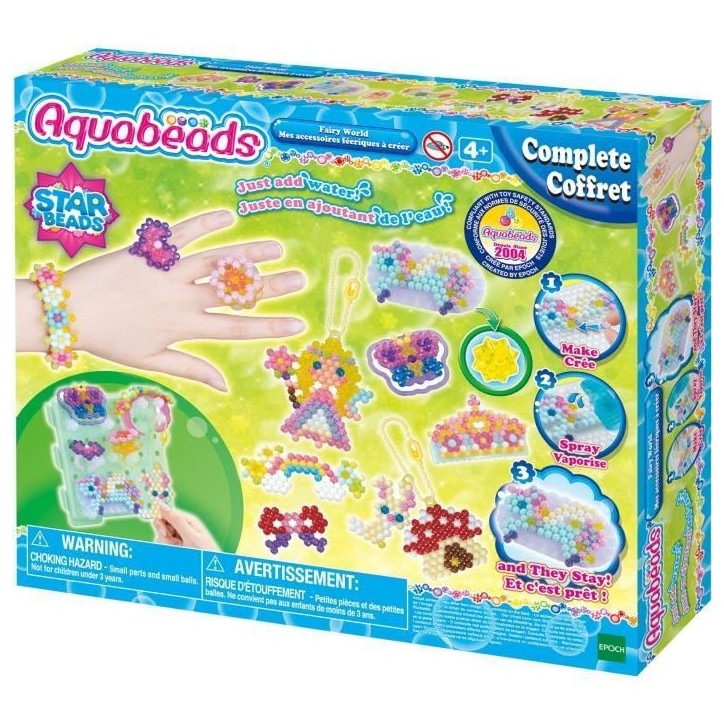 Coffret AQUABEADS - Mes accessoires féériques a créer - 820 perles - Enfant Fille - Des 4 ans
