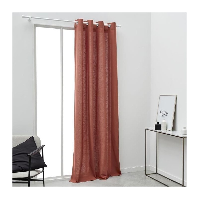 Rideau a oeillets TODAY - 140x240cm - 100% Coton - Terracotta Rideau a oeillets TODAY - 140x240cm - 100% Coton - Terracotta