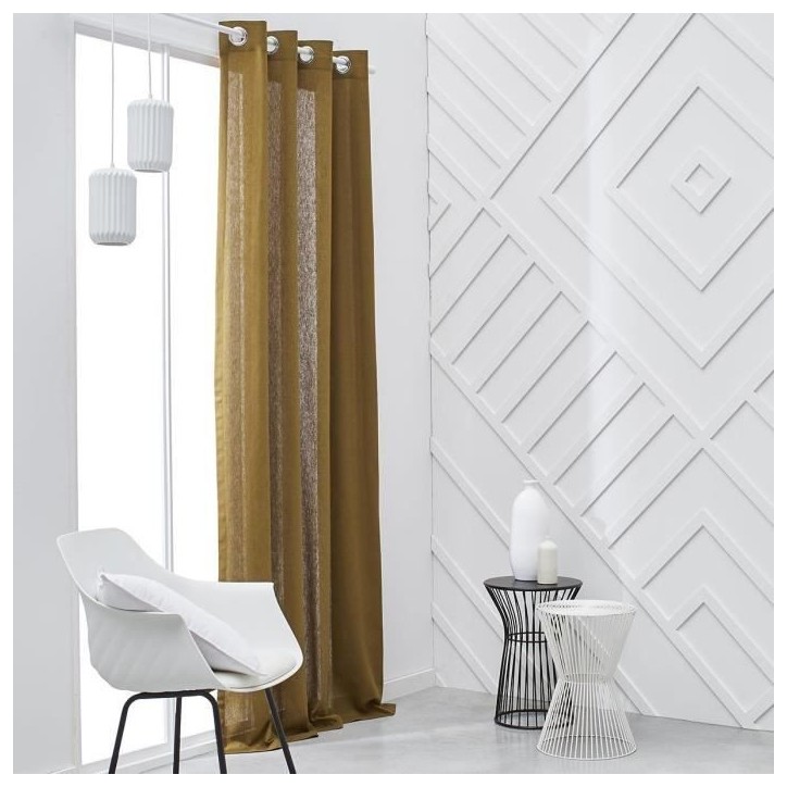 Rideau a oeillets TODAY - 140x240cm - 100% Coton - Bronze Rideau a oeillets TODAY - 140x240cm - 100% Coton - Bronze