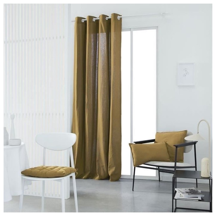 Rideau a oeillets TODAY - 140x240cm - 100% Coton - Bronze Rideau a oeillets TODAY - 140x240cm - 100% Coton - Bronze