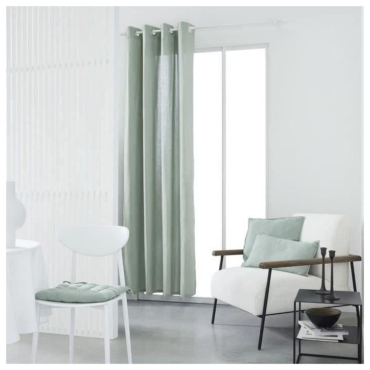 Rideau a oeillets - TODAY - 140x240cm - 100% Coton - Celadon Rideau a oeillets - TODAY - 140x240cm - 100% Coton - Celadon