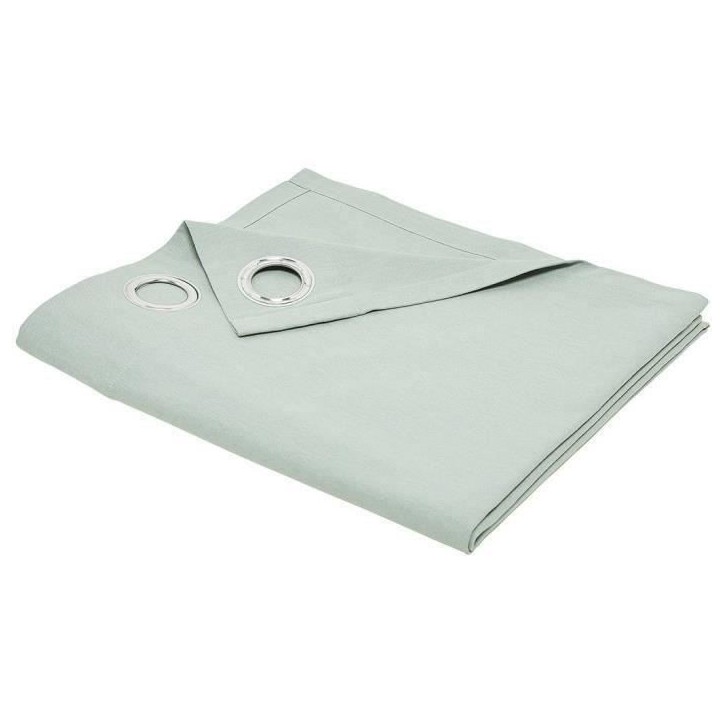 Rideau a oeillets - TODAY - 140x240cm - 100% Coton - Celadon Rideau a oeillets - TODAY - 140x240cm - 100% Coton - Celadon