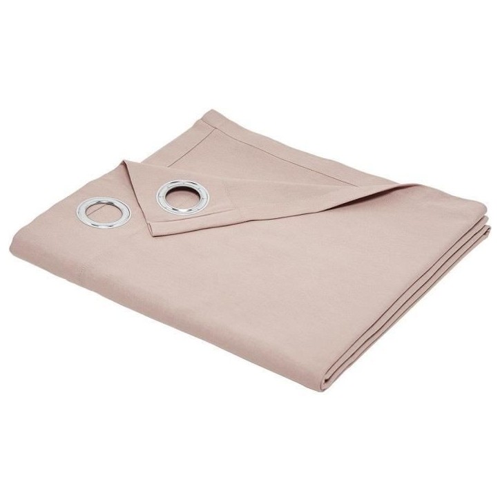 Rideau a oeillets TODAY - 140x240cm - 100% Coton - Rose Rideau a oeillets TODAY - 140x240cm - 100% Coton - Rose